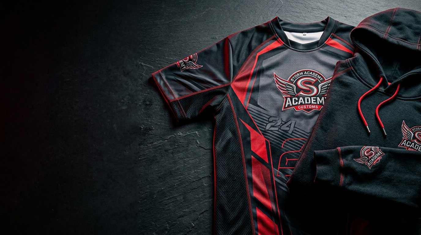 Athletes wearing a custom team kit
