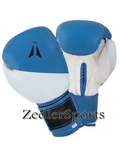 Professional printed boxing gloves blue