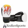 Boxing Gloves Black/white flame design