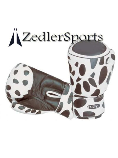 Boxing Gloves White-Black dots