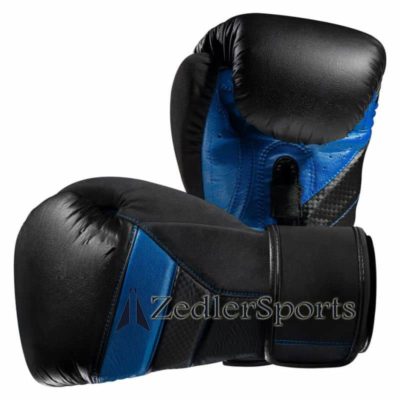Contender muay thai style boxing gloves black blue